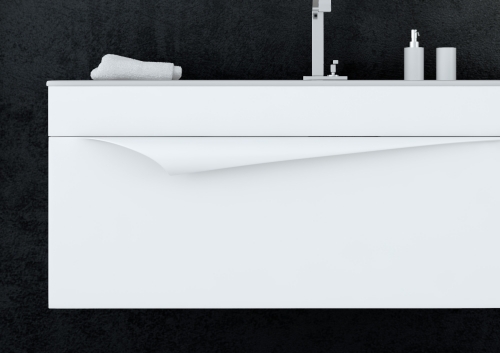Papyrus Тумба c умывальником Papirus 1000 white gloss подвесная , цвет белый Pap.01.10/W, ТМ «Clarberg»